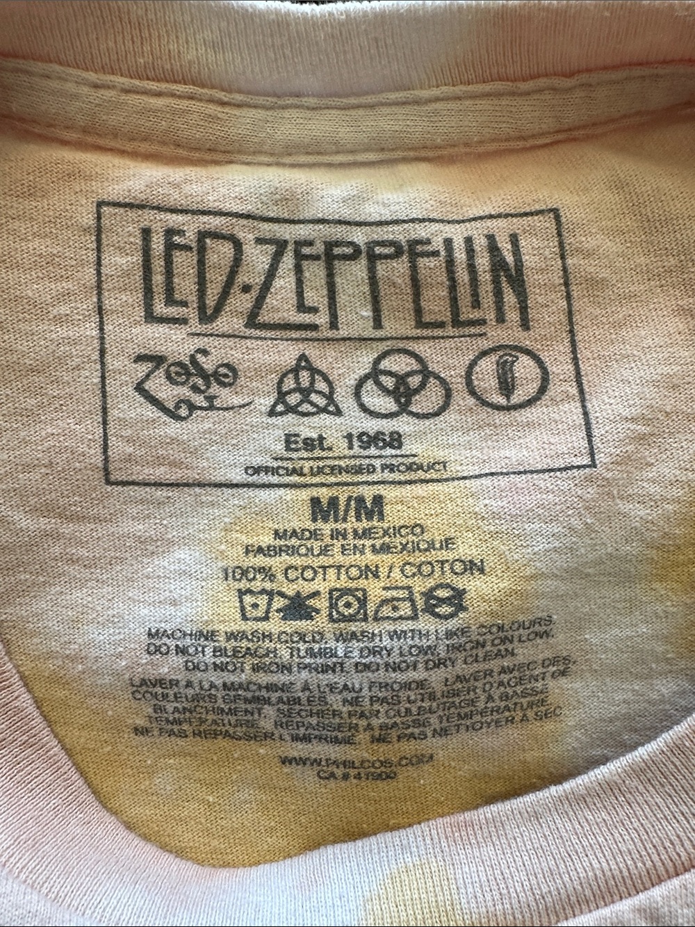 Liquid Blue Kids Led Zeppelin Tie-Dye Tee - Yellow & Orange - Picture 6 of 6
